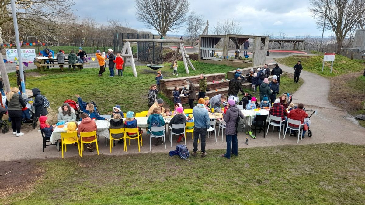 Community gather at The Vench for a meal