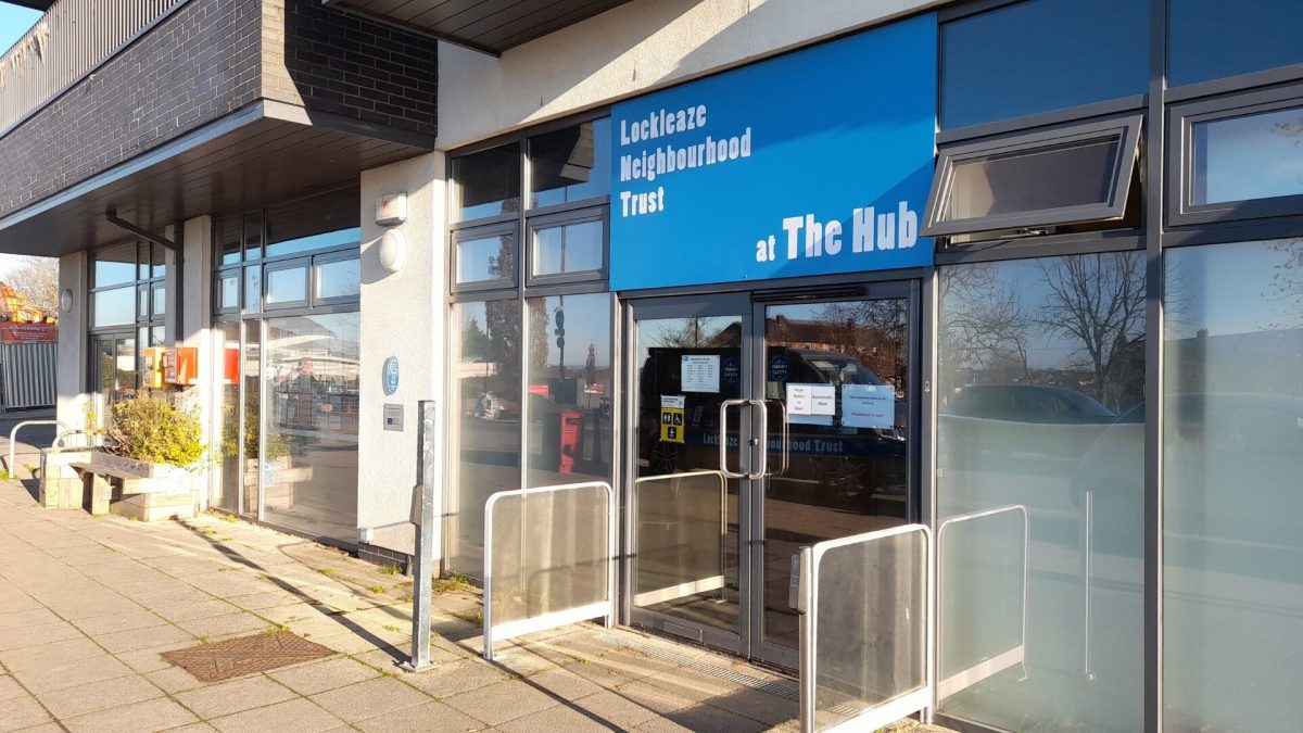 The Hub has windows all along the side and accessible door buttons