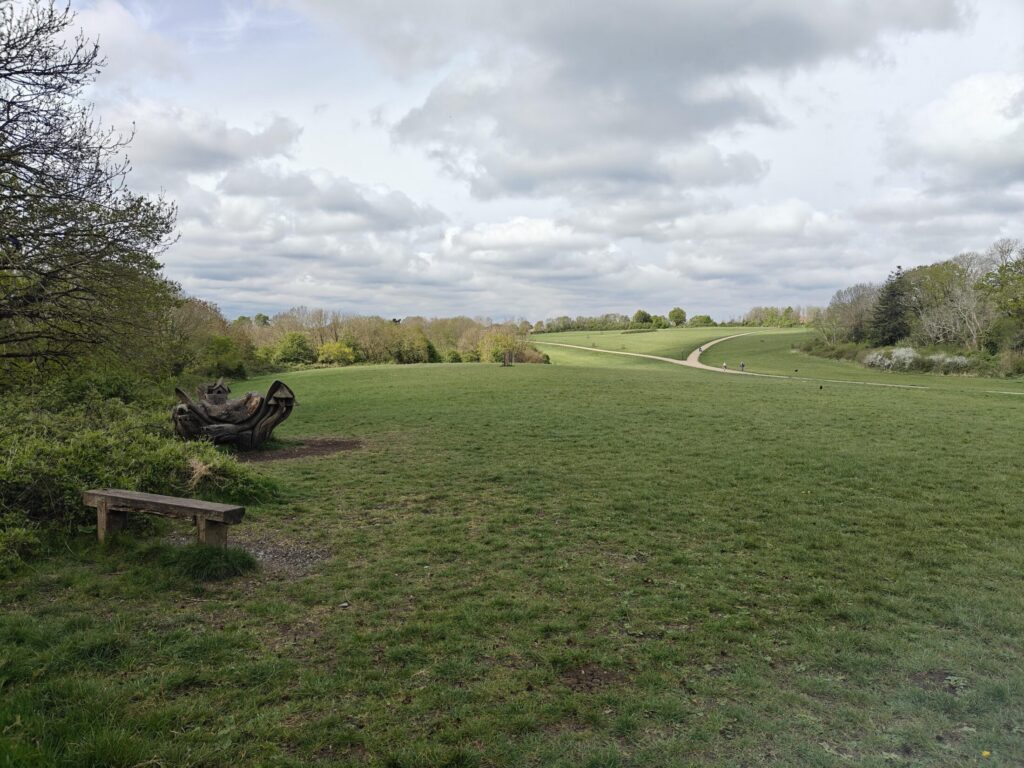 Stoke Park with dragon sculpture