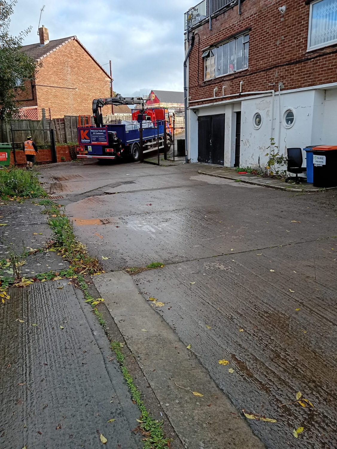 a kellaway truck arrives with soil