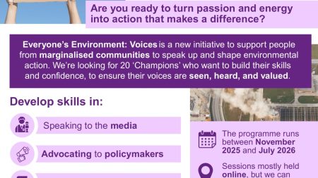 Opportunity To Gain Skills and Speak Out About Climate and Nature Loss