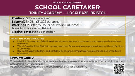 School Caretaker in Trinity Academy